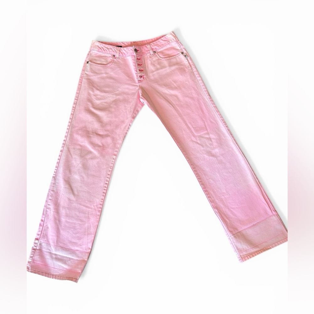 Jean Paul Gaultier Vintage JPG.Jeans over dyed pink awesome one of a kind 31